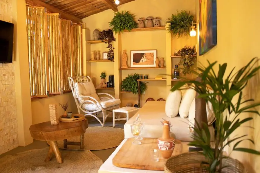 Sala do chalé Águasse